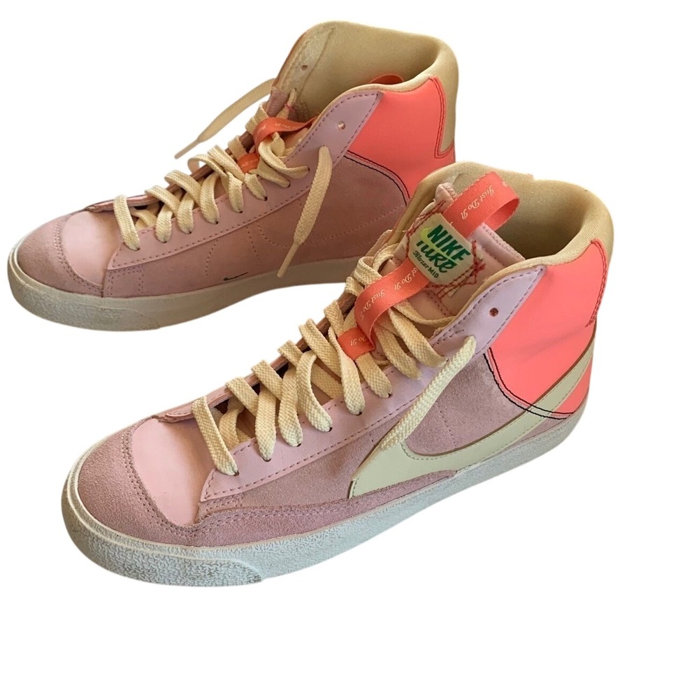 Nike Blazer Mid 77 Pink White High Top Sneakers Youth Size 7Y